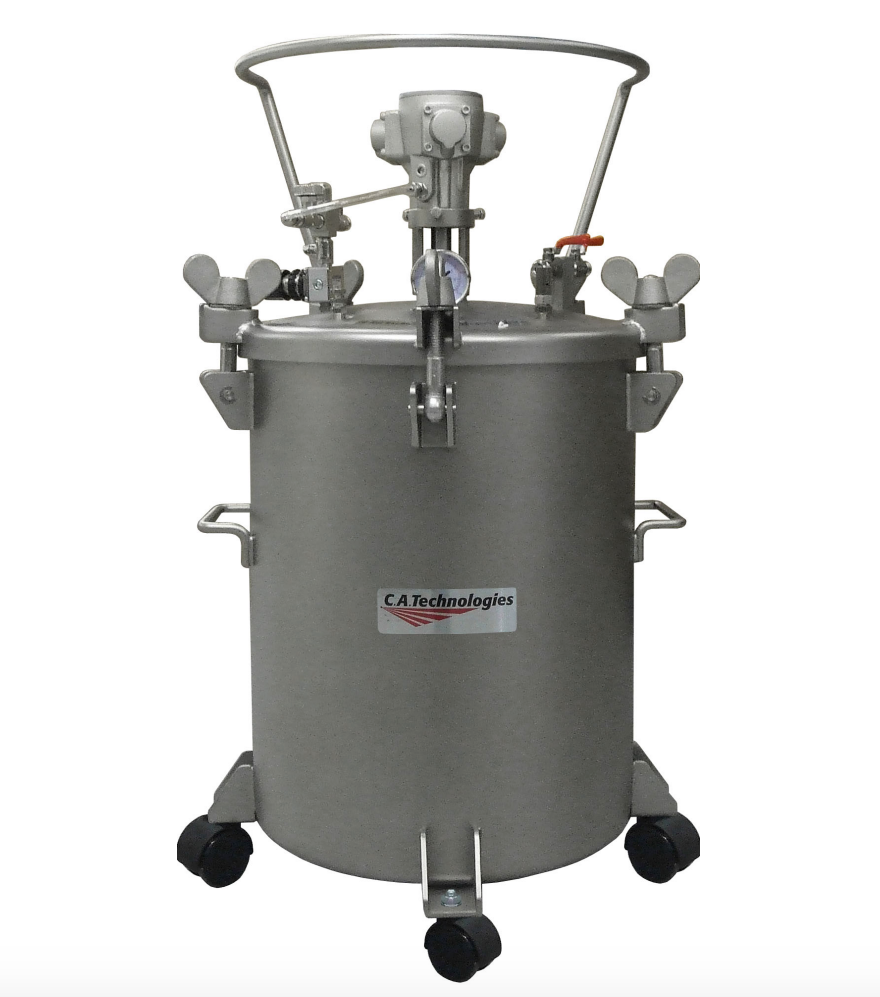 C.A Technologies 12.5 gallon (NON-ASME) Stainless Steel Air Agitated Pressure Tank - SINGLE REGULATED
