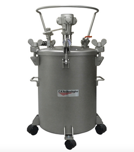 C.A Technologies 12.5 gallon (NON-ASME) Stainless Steel Air Agitated Pressure Tank - DOUBLE REGULATED