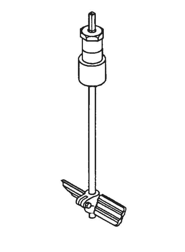Plated Steel Direct Drive Agitator Assembly - Agitator Only (less drive) for 2-gallon ASME galvanized tanks