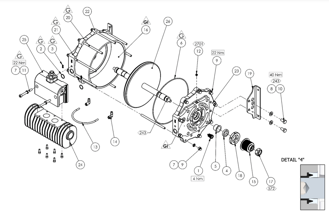 Binks - 194983 MAPLE 60 & 8/25 AIR MOTOR PISTON ASSEMBLY