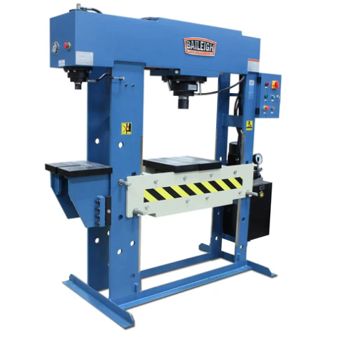 Baileigh Industrial - 220V 3Phase 60/15 Ton Hydraulic H-Frame Press, 11.5" Stroke