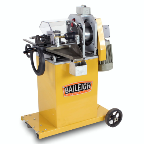 Baileigh Industrial - 110V Eccentric Cut, End Mill Style Tube & Pipe Notcher, Patented