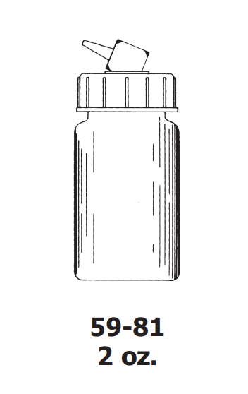 Binks 59-81 2 Oz Bottle ASM  (Plastic)