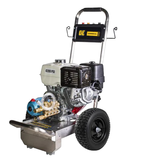 BE B4213HSJ 4200 PSI Gas Pressure Washer w/ SS Frame, CAT Pump & Honda GX390 Engine