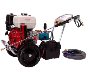 Pressure-Pro E4040HCE-20 Eagle II 4000 PSI (Gas - Cold Water) Aluminum Frame Pressure Washer w/ CAT Pump & Electric Start Honda GX390 Engine