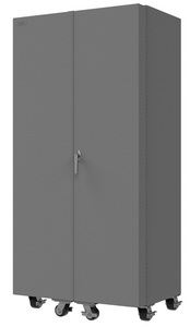 Durham DCM36-BDLP-132-95 Mobile Bin Cabinet, 14 Gauge, 132 Bins, 36 x 24 x 76