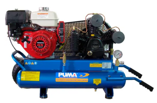 Puma Industries TUE-8008HGE 8 HP, 8 Gallon Twin Tank, Wheel Barrow Type W/ Honda Engine