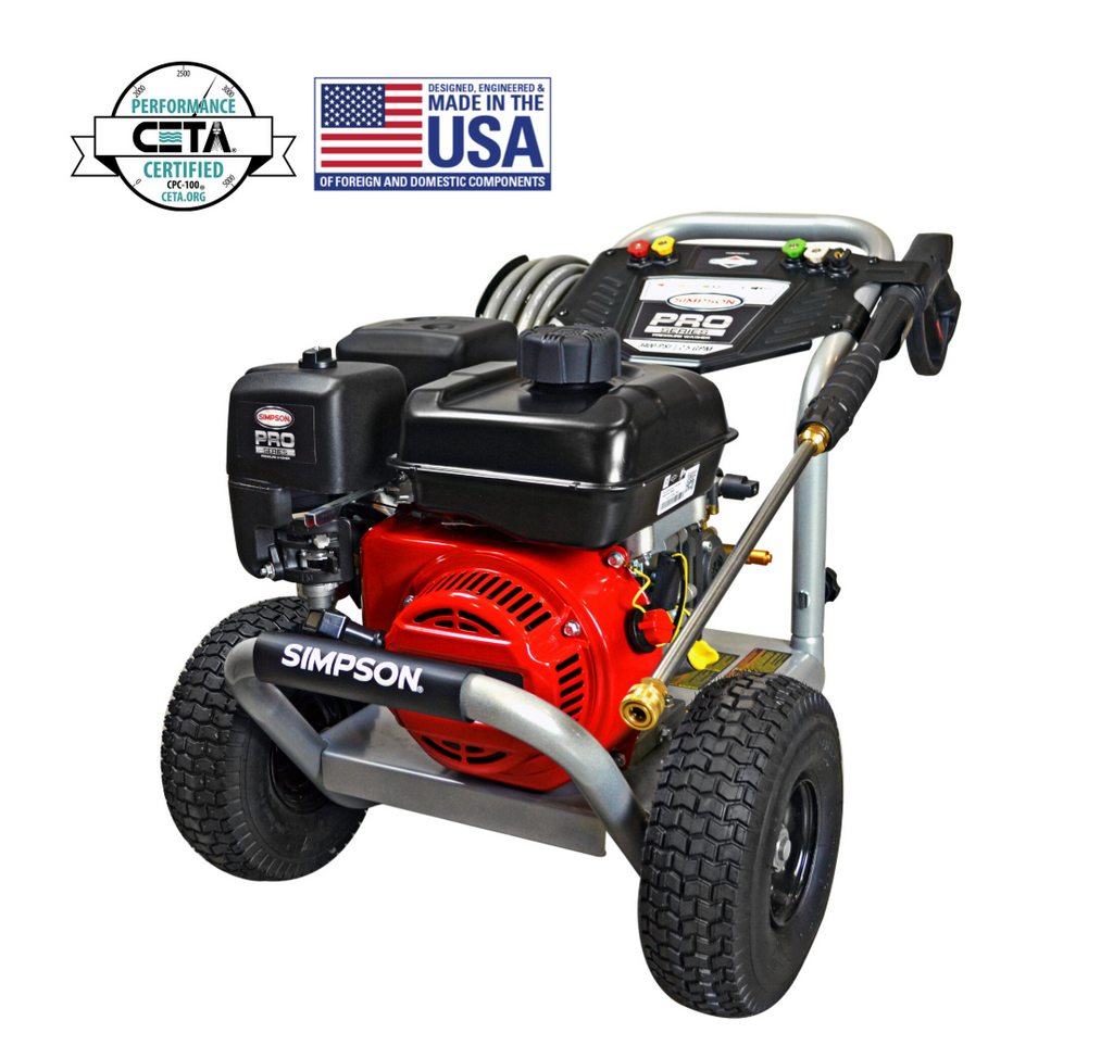 Simpson 61065 Pro Series PS61042(-S) 50-State — 3400 PSI / 2.5 GPM, Briggs & Stratton CR950, AAA AX300 Pump Cold Water Gas Pressure Washer)