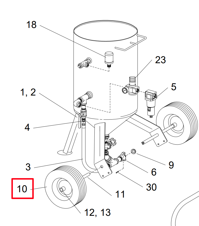 Clemco 20427  Wheel and Tire 16
