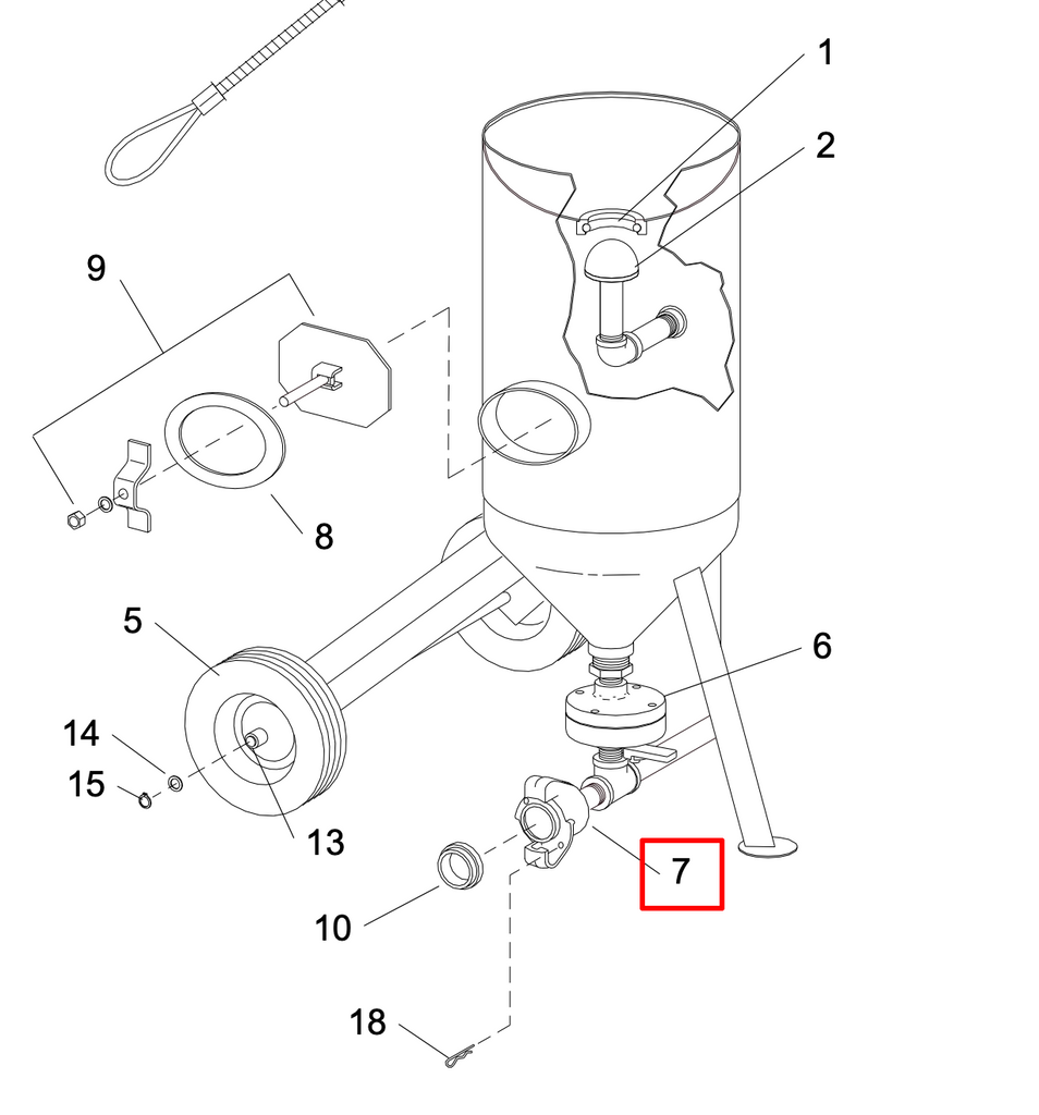 Clemco CFA-1/2 Aluminum Threaded Quick Coupling