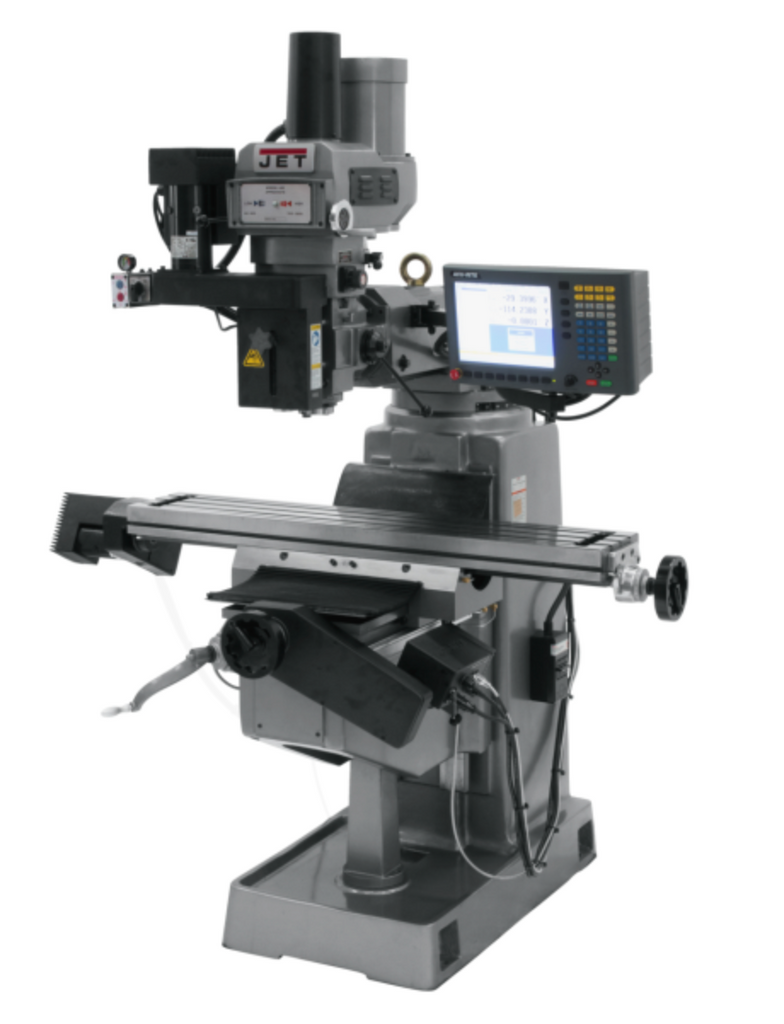 Jet Tools JT9-690684 JTM-1050EVS2/230 Mill With 3-Axis Acu-Rite MilPwr G2 CNC Controller with Air Powered Drawbar