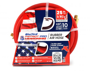 BluBird PPPRO3825 - 3/8" X 25' Patriot Pro Rubber Air Hose