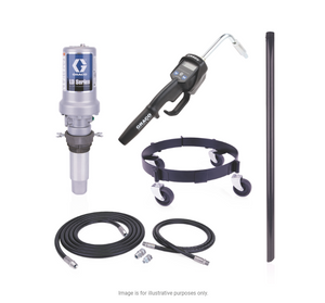 Graco 25C551 Ld Series 3:1 Mobile 16 Gallon Oil Pump Package - Manual Meter, Rigid Extension, Npt