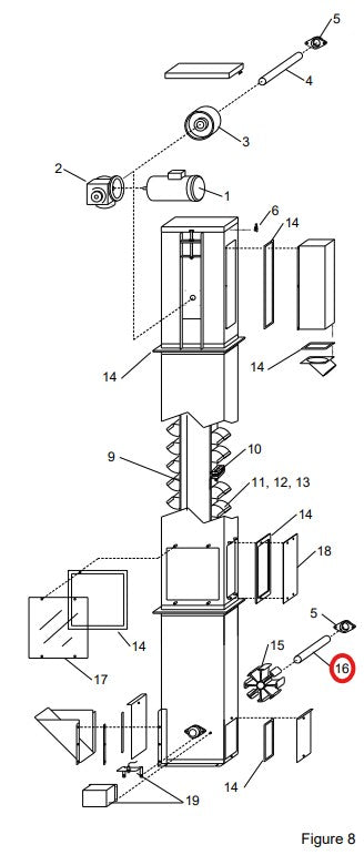 Clemco 06409 Idler Shaft