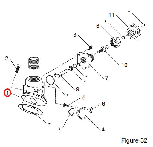 Clemco 21314 Adaptor flange, AQV & MQV