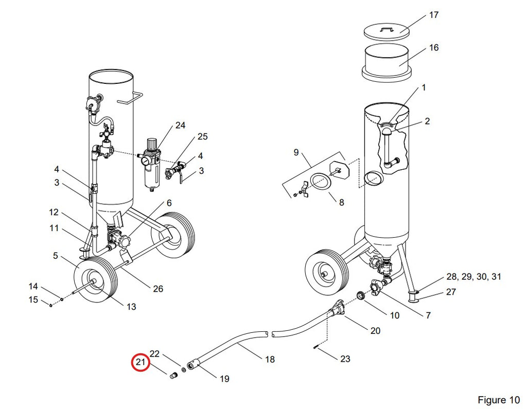 Clemco 01351 Sandblast Nozzle, 1/8
