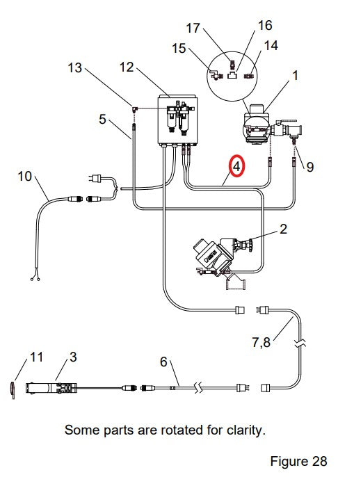 Clemco 21619 Hose, 4' Twinline Coupled for Wetblast Flex