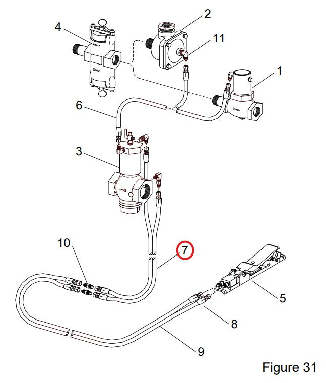 Clemco 01952 - Hose, Twinline coupled 5 ft