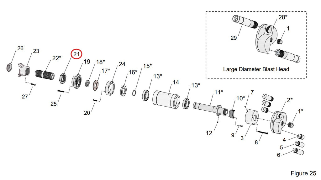 Clemco 02618 SB End Plate Locking Nut