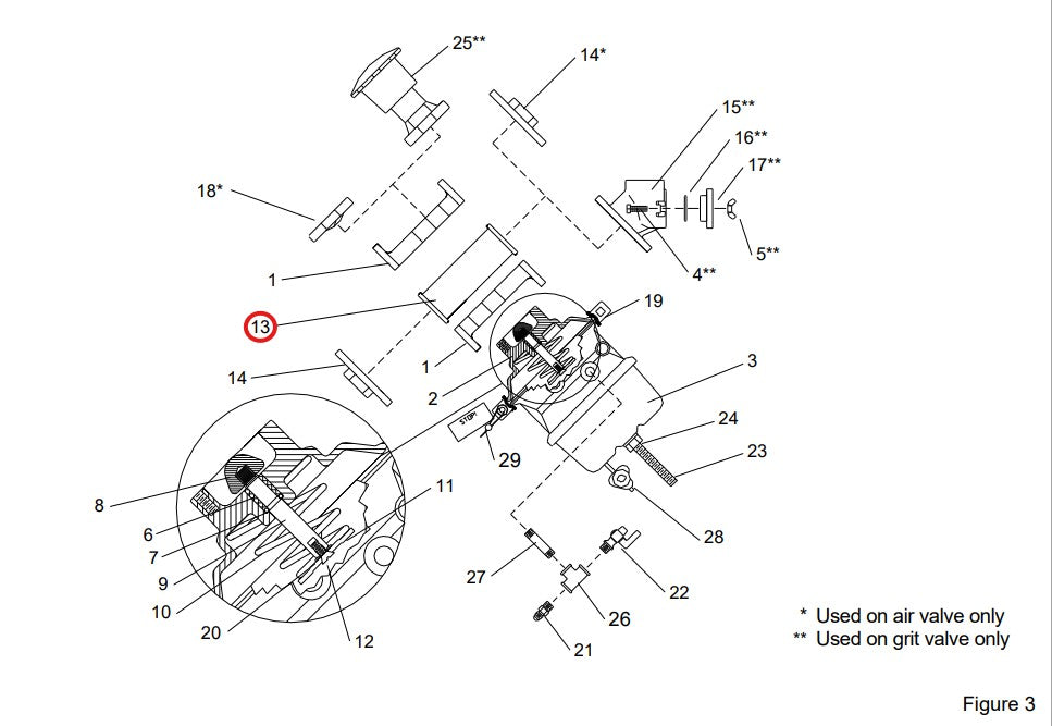 Clemco 04635 PVR Tube, Grit Valve 1