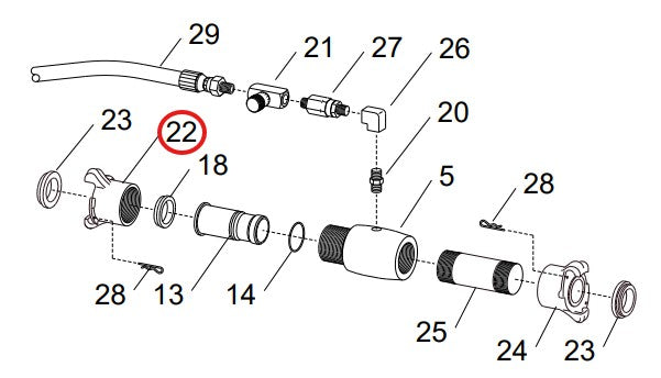 Clemco 00553 - Cplg, CF-2 (plastic), for 1-1/2