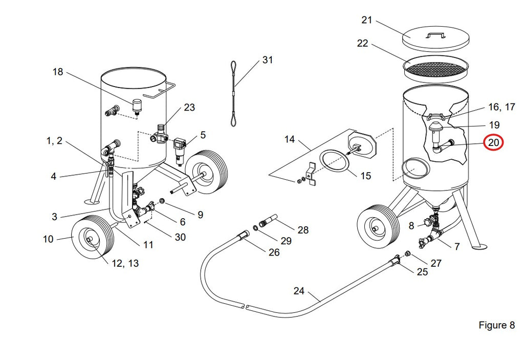 Clemco 01754 Nipple, 1-1/4