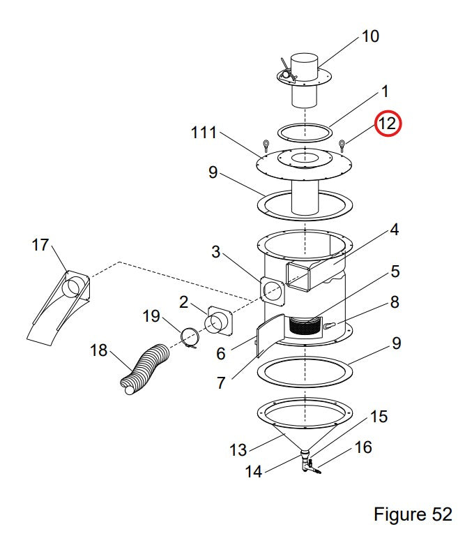 Clemco 00430 Eye-bolt , 3/8 -1 THD SX 1 1/4 SHANK