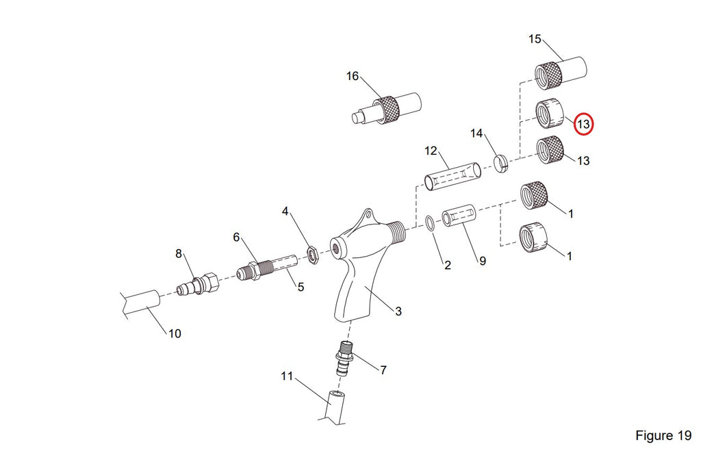 Clemco 11916 Nut, Nozzle Holding, 7/8