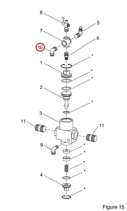 Clemco 11738 1/4” OD x 1/4” NPT Elbow Elbow