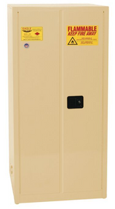 Eagle Flammable Liquid Safety Cabinet, 60 Gal. 2 Shelves, 2 Door, Self Close, Beige