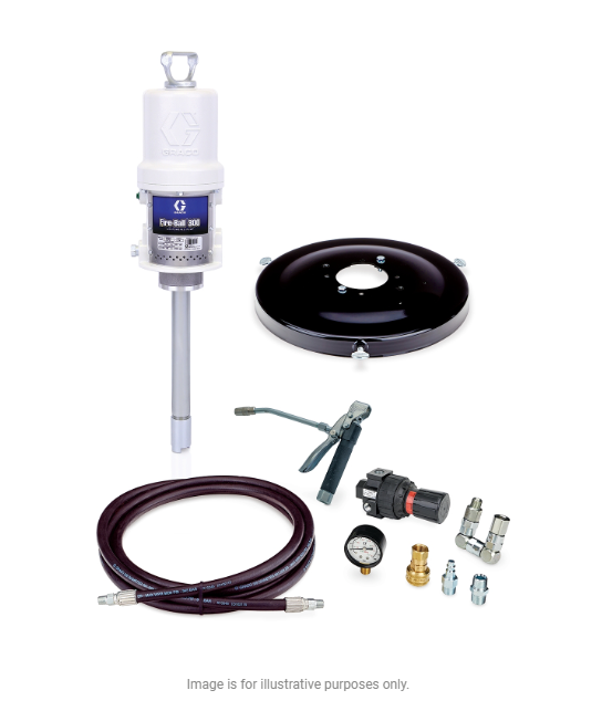 Graco 222078 Fire-Ball® 300 Series 15:1 Grease Pump Package - Stationary Pail Dispenser