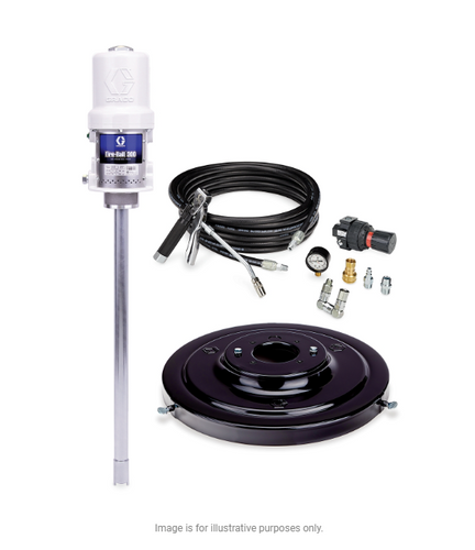Graco 220170 Fire-Ball® 300 Series 15:1 120 Lb. (54 Kg) Grease Pump - Stationary Pail Dispenser Package