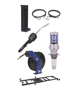 Graco 24K838 Ld Series 3:1 Deluxe Stationary 275 Gallon (1040 Liter) Oil Pump With Sd™ Series Hose Reel Package - Preset Meter Type