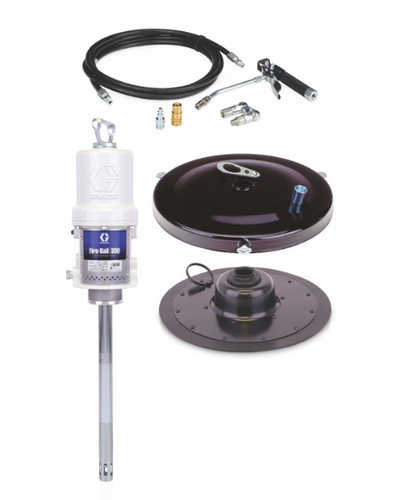 Graco 245694 Fire-Ball® 300 Series 50:1 25 To 50 Lb. (11.3 To 23 Kg) Grease Pump - Portable Pail Dispenser Package