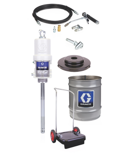 Graco 225773 Fire-Ball® 300 Series 50:1 25 To 50 Lb. (11.3 To 23 Kg) Grease Pump - Portable Pail Dispenser Package