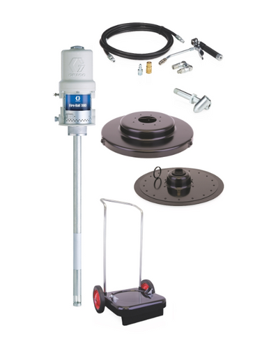 Graco 225026 Fire-Ball® 300 Series 50:1 120 Lb. (54 Kg) Grease Pump - Portable 2-Wheel Cart Package