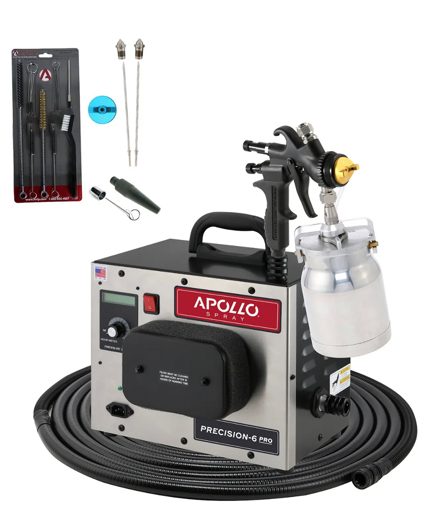 Apollo P6PRO+110-7700QT-13-BHS PRECISION-6 PRO Turbo Paint Spray System – PLUS Package