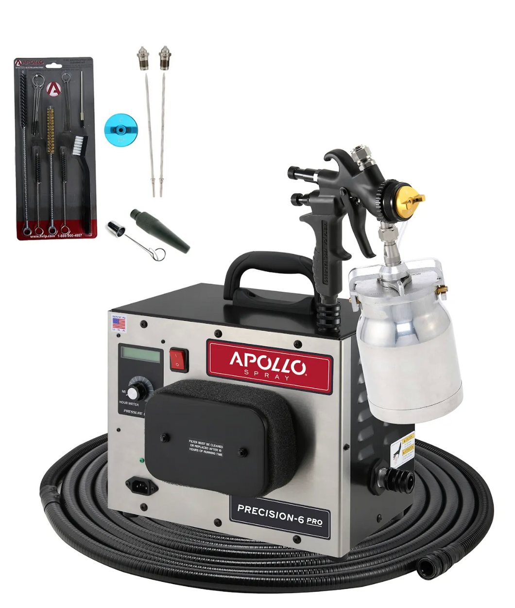 Apollo APPP6PRO1107700QT PRECISION-6 PRO PLUS Turbo Paint Spray System with 1 Qt Spray Gun
