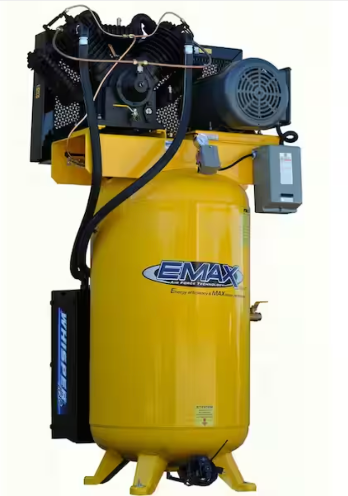 EMAX HSP10V080V3-460  Industrial Plus 80 Gal. 10 HP 460-Volt 3-Phase Silent Electric Air Compressor