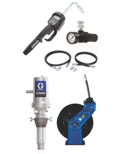 Graco 24K834 Ld Series 3:1 Deluxe Tank Mount Oil Pump With Sd™ Series 1/2 In. X 35 Ft. Hose Reel Package - Manual Meter Type