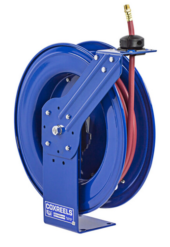 Cox Reels SH-N-350 Spring Rewind Heavy-Duty Air and Water Hose Reel with (1) Low Pressure 3/8