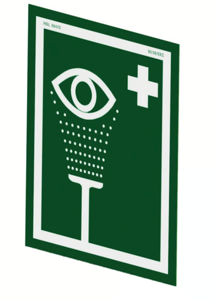 Hughes Universal Eye/Face Wash Sign for Wall Mounting