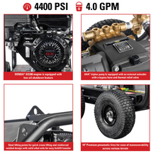 Load image into Gallery viewer, Simpson 65206 SuperPro Roll-Cage SW4440HCDM 49-State 4400 PSI at 4.0 GPM HONDA GX390 with AAA® Triplex Plunger Pump Cold Water Professional Gas Pressure Washer