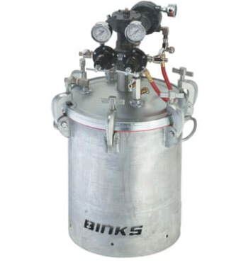 Binks 183G 5 Gallons ASME Galvanized Carbon Steel Pressure Tank - No Regulator & No Agitator