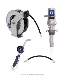 Graco 24J777 Ld Series 5:1 Tank Mount Oil Pump With Sd™ Series Hose Reel Package - Manual Meter Type
