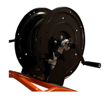 Load image into Gallery viewer, Easy-Kleen KIT-HR150HP-3-BLK-IH Hose Reel Kit - 150 Foot Capacity in House U-frame Hose Reel &amp; 3 Foot Joiner Hose - Black