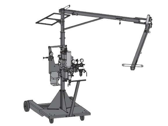 Binks CX2017HC-R3F0S25 Cart, Mast, & Boom, Century Chop System