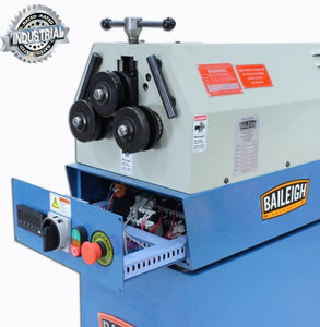 Baileigh Industrial - 220V 3Phase Ring and Angle Roll Bender, 2 Driven Rolls, Manual Top Roll,