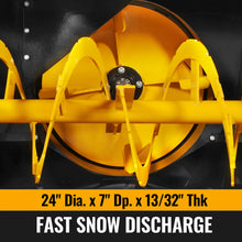 Load image into Gallery viewer, MechMaxx 84" 3 Point PTO Snow Blower 24" Impeller Diameter 360° Snow Chute (PTO Shaft Included with Slip Clutch), 35-95 HP, TSB84