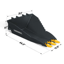 Load image into Gallery viewer, MechMaxx 16'' Cutting Width Mini Skid Steer Stump Bucket